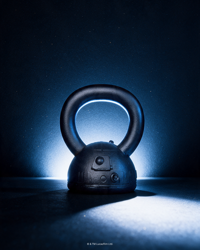 R2-D2 Matte Black Kettlebell 30lbs
