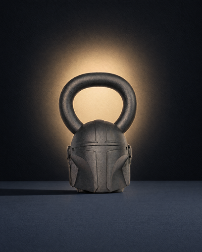 THE MANDALORIAN Matte Black Kettlebell 50lbs